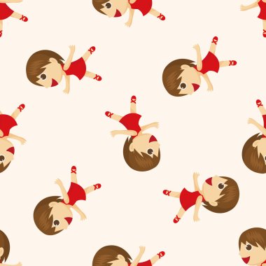 Spor atlet, karikatür Dikişsiz desen arka plan