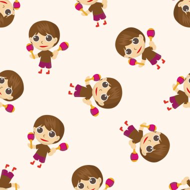 karakter müzisyen, karikatür Dikişsiz desen arka plan