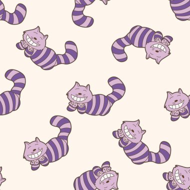 Alice Harikalar Diyarında, karikatür Dikişsiz desen arka plan