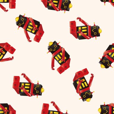 Robot çizgi film, çizgi film Dikişsiz desen arka plan