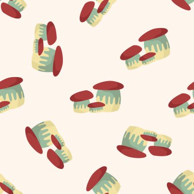 mantar çizgi film, çizgi film Dikişsiz desen arka plan