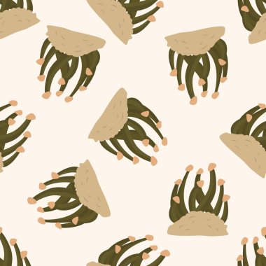 mantar çizgi film, çizgi film Dikişsiz desen arka plan