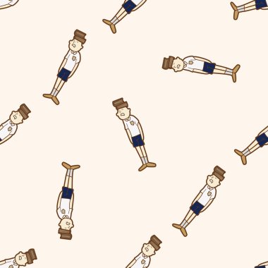 Öğrenci çizgi film, çizgi film Dikişsiz desen arka plan