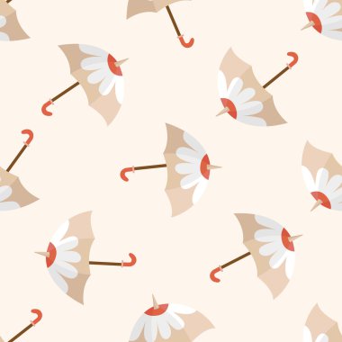 şemsiye, karikatür Dikişsiz desen arka plan