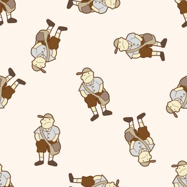 Öğrenci çizgi film, çizgi film Dikişsiz desen arka plan