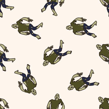 zombi, karikatür Dikişsiz desen arka plan