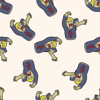 zombi, karikatür Dikişsiz desen arka plan
