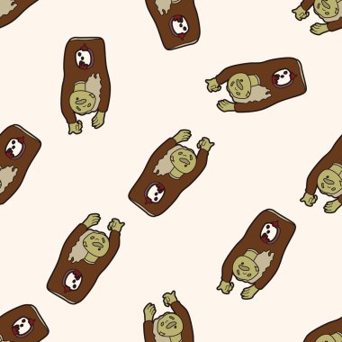 zombi, karikatür Dikişsiz desen arka plan