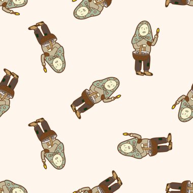 küçük kibritçi kız, karikatür Dikişsiz desen arka plan