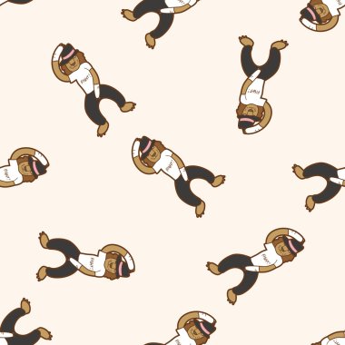 çizgi film, çizgi film Dikişsiz desen arka plan dans hayvan