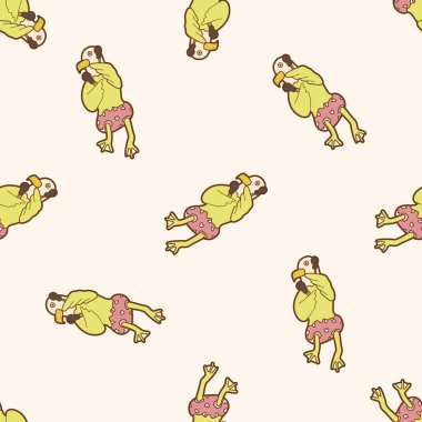 çizgi film, çizgi film Dikişsiz desen arka plan dans hayvan