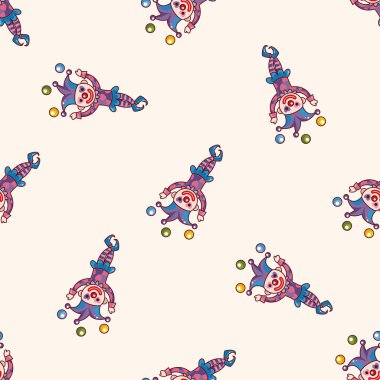 sirk palyaço, karikatür Dikişsiz desen arka plan