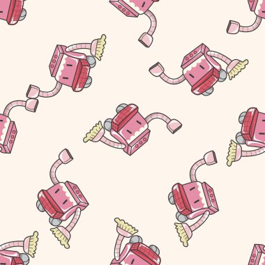 Robot, karikatür Dikişsiz desen arka plan