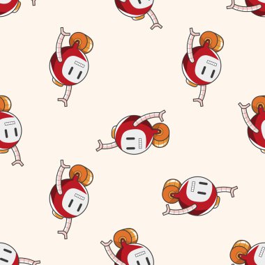 Robot, karikatür Dikişsiz desen arka plan