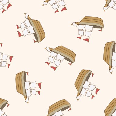 ulaşım tekne, karikatür Dikişsiz desen arka plan