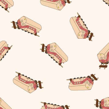 ulaşım tren, karikatür Dikişsiz desen arka plan