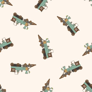 ulaşım tren, karikatür Dikişsiz desen arka plan