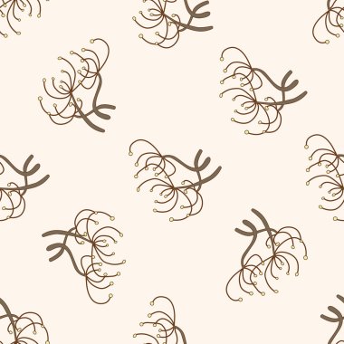 çiçek, karikatür Dikişsiz desen arka plan