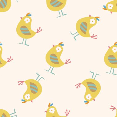 kuş çizgi film, çizgi film Dikişsiz desen arka plan