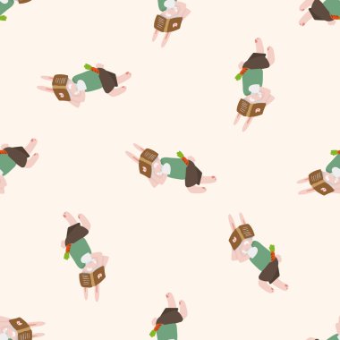 okul çizgi film, çizgi film Dikişsiz desen arka plan olacak hayvan