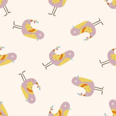 kuş çizgi film, çizgi film Dikişsiz desen arka plan