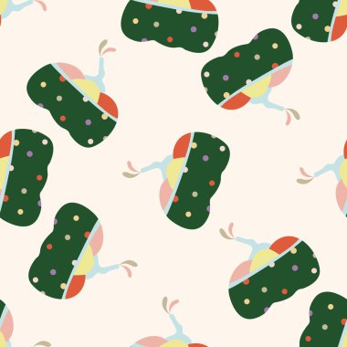 Stil kabak çizgi film, çizgi film Dikişsiz desen arka plan