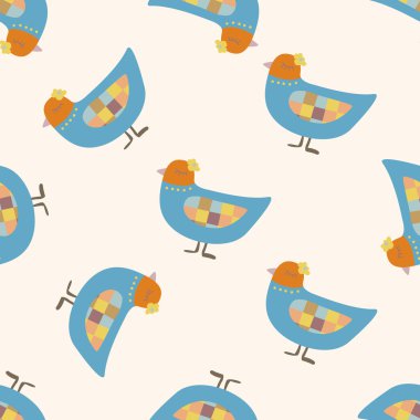 kuş çizgi film, çizgi film Dikişsiz desen arka plan