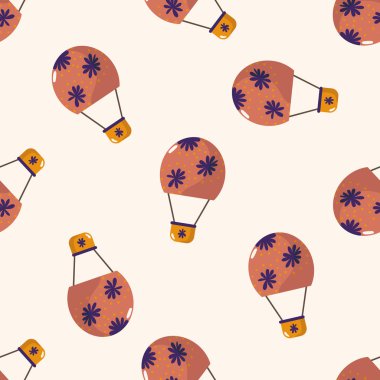 Stil sıcak hava balon, karikatür Dikişsiz desen arka plan