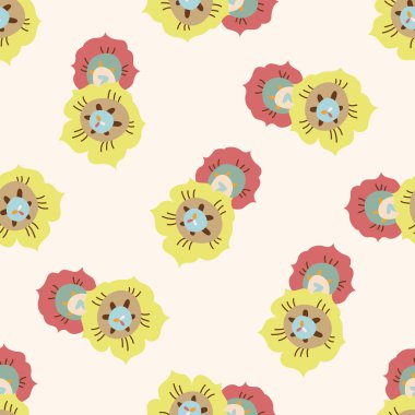 çiçek, karikatür Dikişsiz desen arka plan