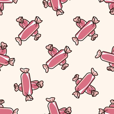 şeker, karikatür Dikişsiz desen arka plan