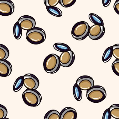 Kozmetik, karikatür Dikişsiz desen arka plan