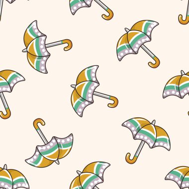şemsiye, karikatür Dikişsiz desen arka plan