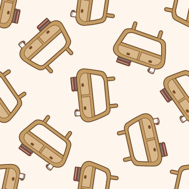 mobilya Tema dolap, karikatür Dikişsiz desen arka plan