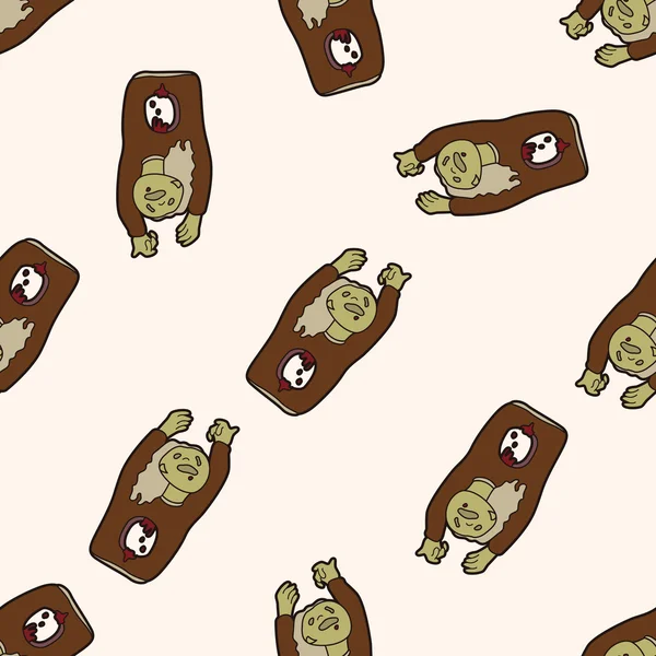 zombi, karikatür Dikişsiz desen arka plan