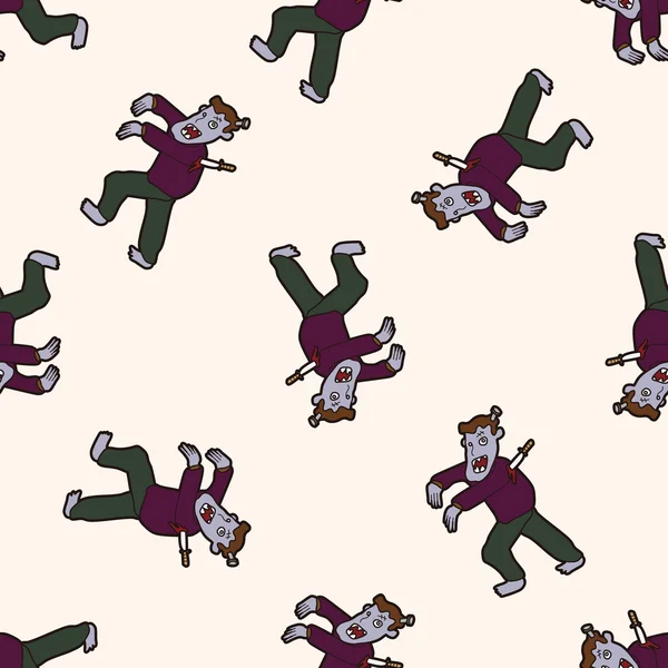 zombi, karikatür Dikişsiz desen arka plan