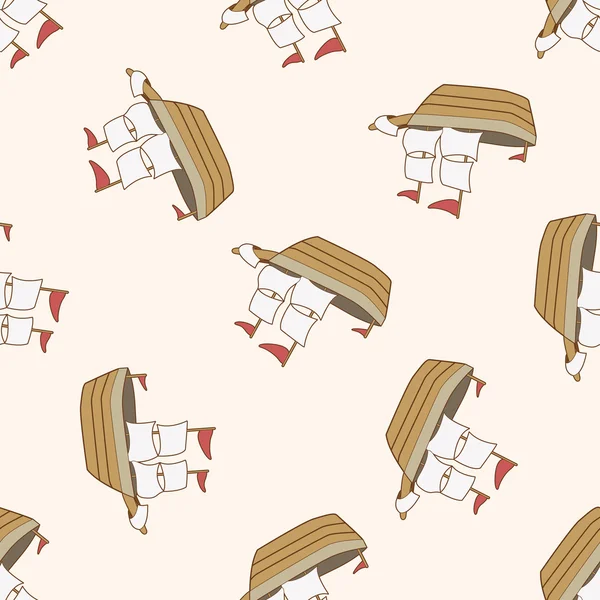 ulaşım tekne, karikatür Dikişsiz desen arka plan