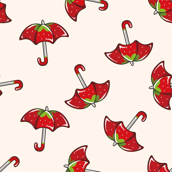 Paraply, tecknade seamless mönster bakgrund — Stock vektor