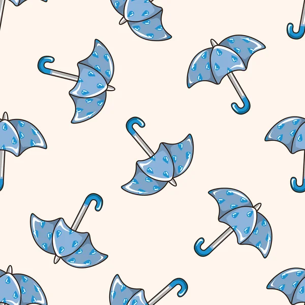 Umbrella, cartoon seamless pattern background — стоковый вектор