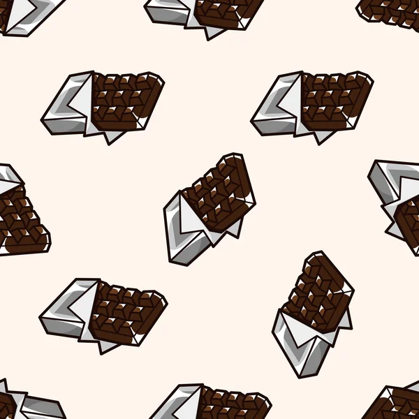Choklad, tecknade seamless mönster bakgrund — Stock vektor