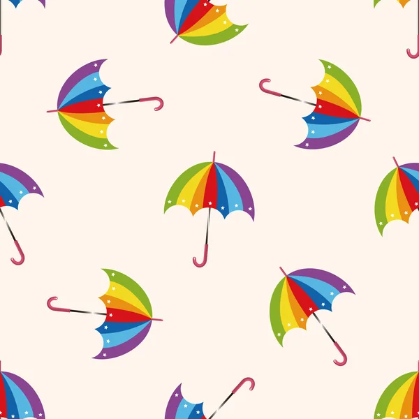 Paraguas, dibujos animados sin costura patrón de fondo — Vector de stock