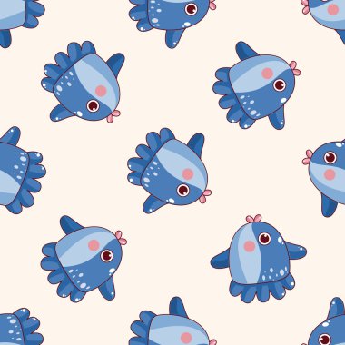 Balık çizgi film, çizgi film Dikişsiz desen arka plan