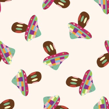 mantar çizgi film, çizgi film Dikişsiz desen arka plan