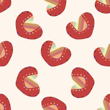 aşk kalp karikatür, karikatür Dikişsiz desen arka plan