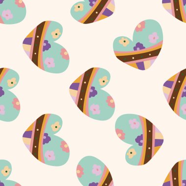 aşk kalp karikatür, karikatür Dikişsiz desen arka plan