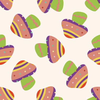 mantar çizgi film, çizgi film Dikişsiz desen arka plan