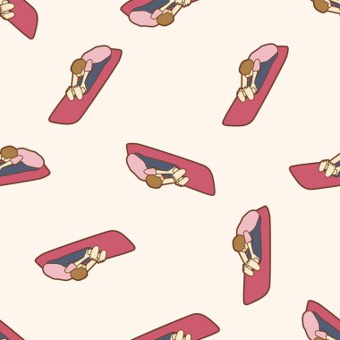 Fitness Eğitmeni, karikatür Dikişsiz desen arka plan