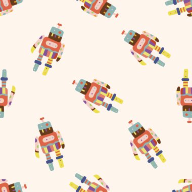 Robot, karikatür Dikişsiz desen arka plan