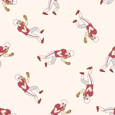 futbolcu, karikatür Dikişsiz desen arka plan