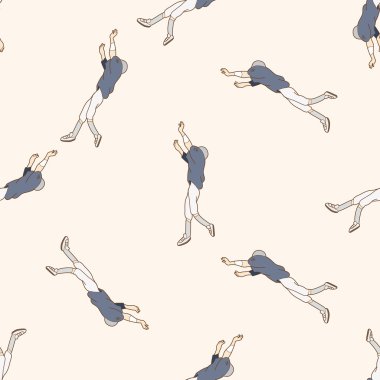 futbolcu, karikatür Dikişsiz desen arka plan