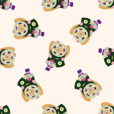 baykuş çizgi film, çizgi film Dikişsiz desen arka plan